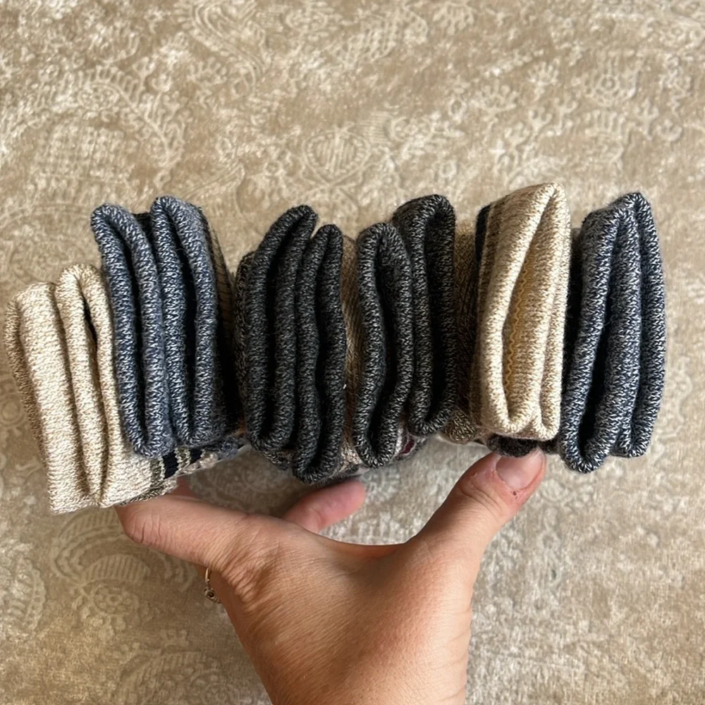 Brand New Statements 6 Pairs of Boys Striped Cotton Boot Socks Neutral Fall